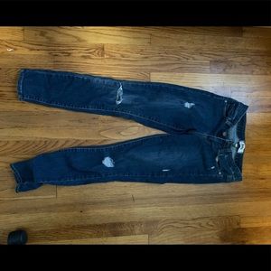 blue skinny Paige jeans